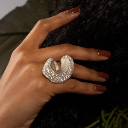 Platinum & Diamond Cucu Mushroom Ring