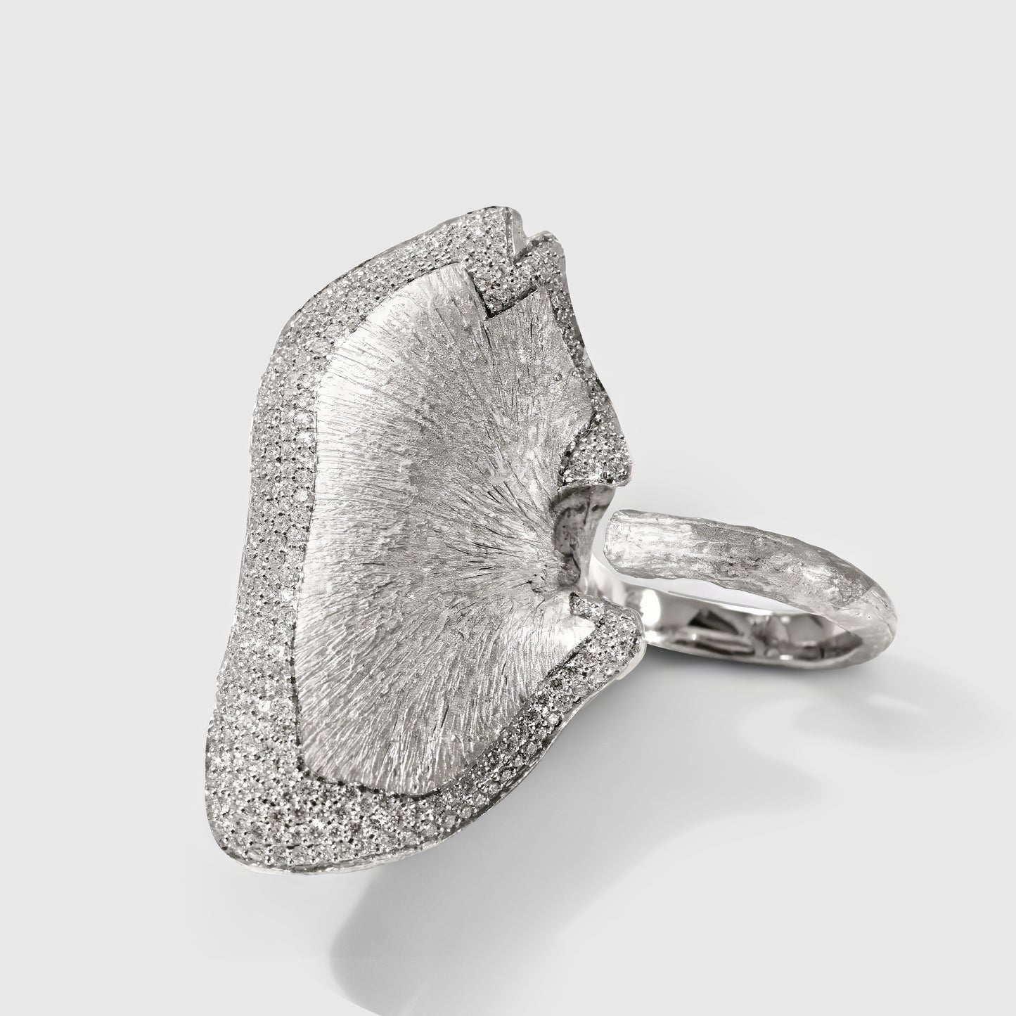 Platinum & Diamond Esplaya Mushroom Ring