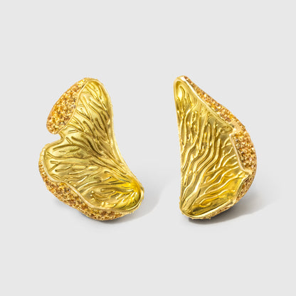 18k Gold & Yellow Sapphire Original Mushroom Earring